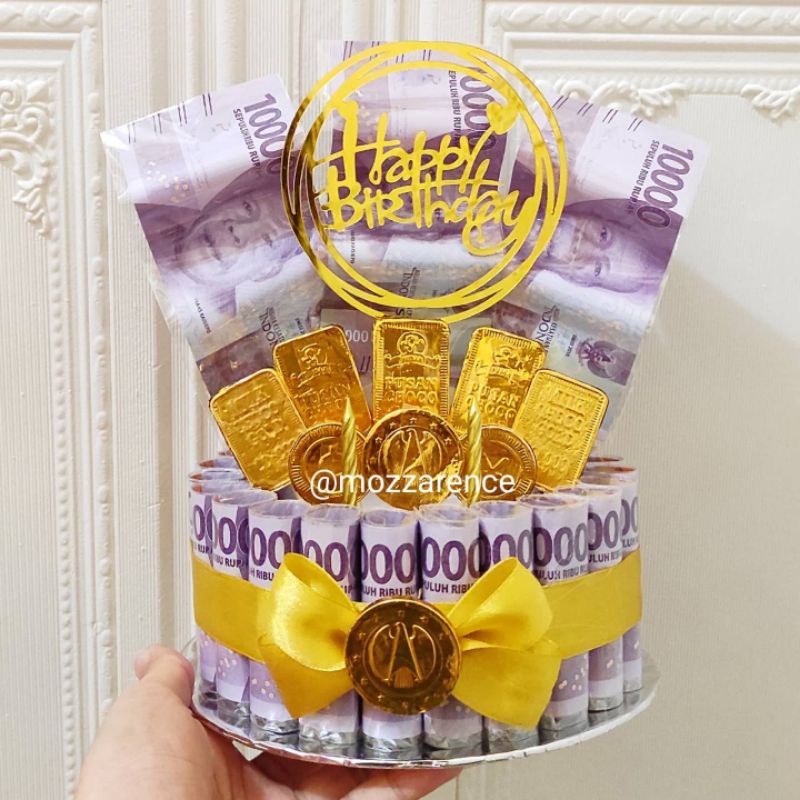 

UE ULANG TAHUN DUMMY CAKE 1 TIER / 2 TIER MINI SIZE MONEY CAKE