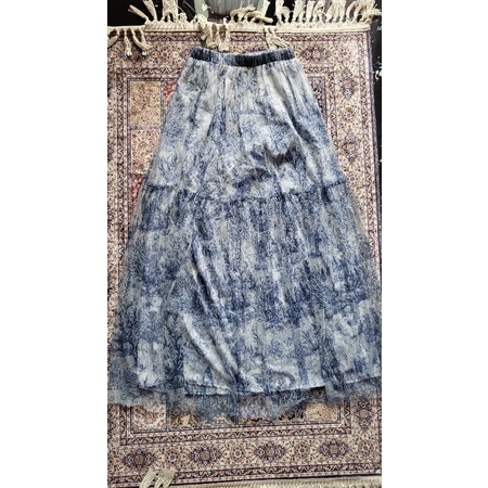 El mar minorca flowy skirt blue size S benang jarum