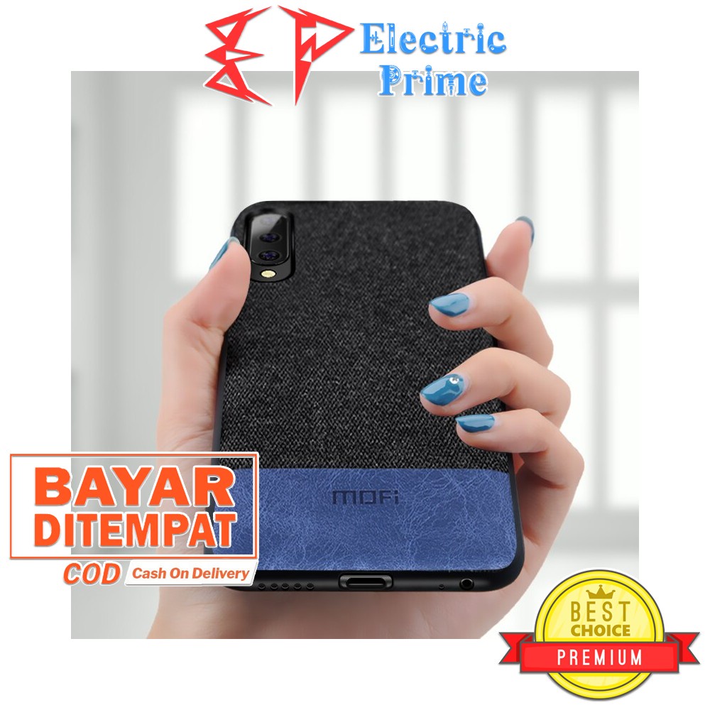 Case Samsung Galaxy A70 MOFI Leather Silikon Casing Mix Color Cover Anti Fingerprint Shockproof