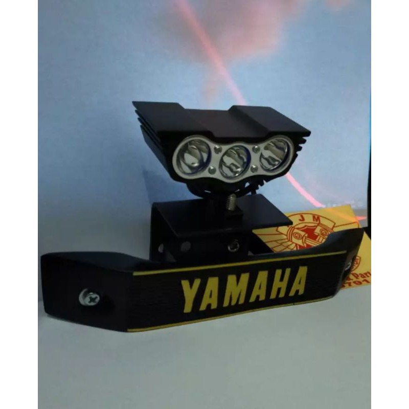 Lampu Owl Mini 3 LED Breket Plus Kumis Yamaha Full Set Tebal