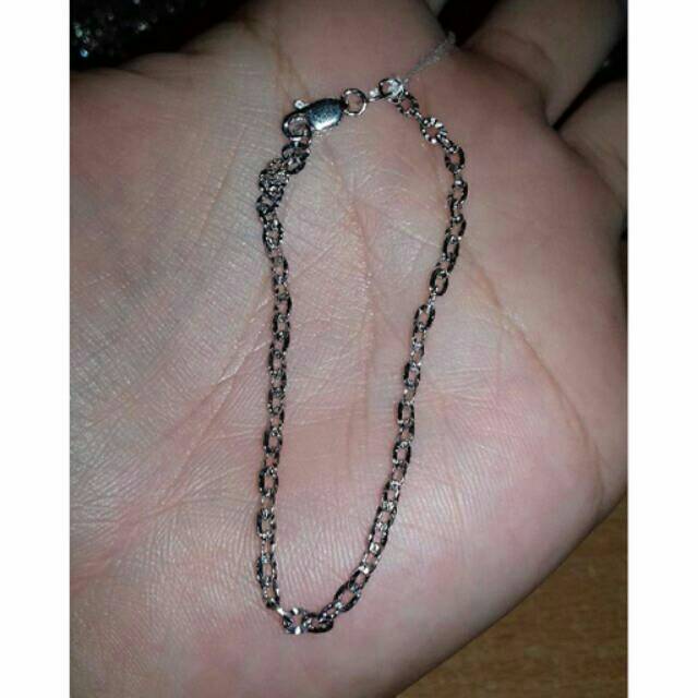 Gelang tangan Perak Asli 925 lapis mas