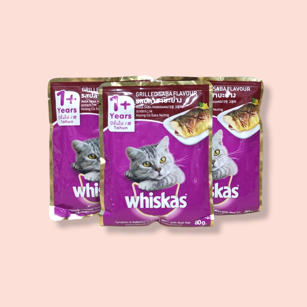 Makanan Kucing Whiskas Pouch 85gr Dewasa 1+