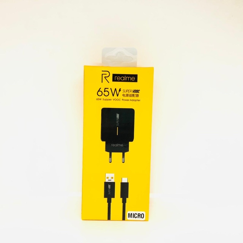 TRAVEL CHARGER 65W REALME GT MASTER BLACK MICRO DAN TYPE C ORIGINAL PROMO SEN