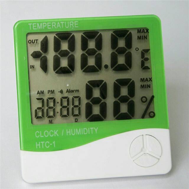 DIGITAL TEMPERATURE HUMIDITY HYGROMETER CLOCK