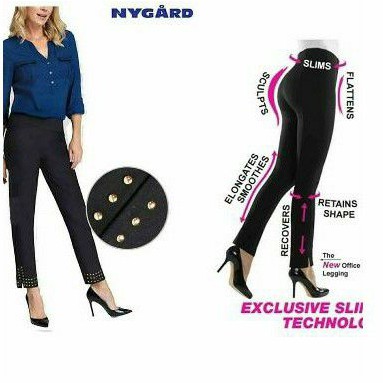 Nygard luxe slim pants black