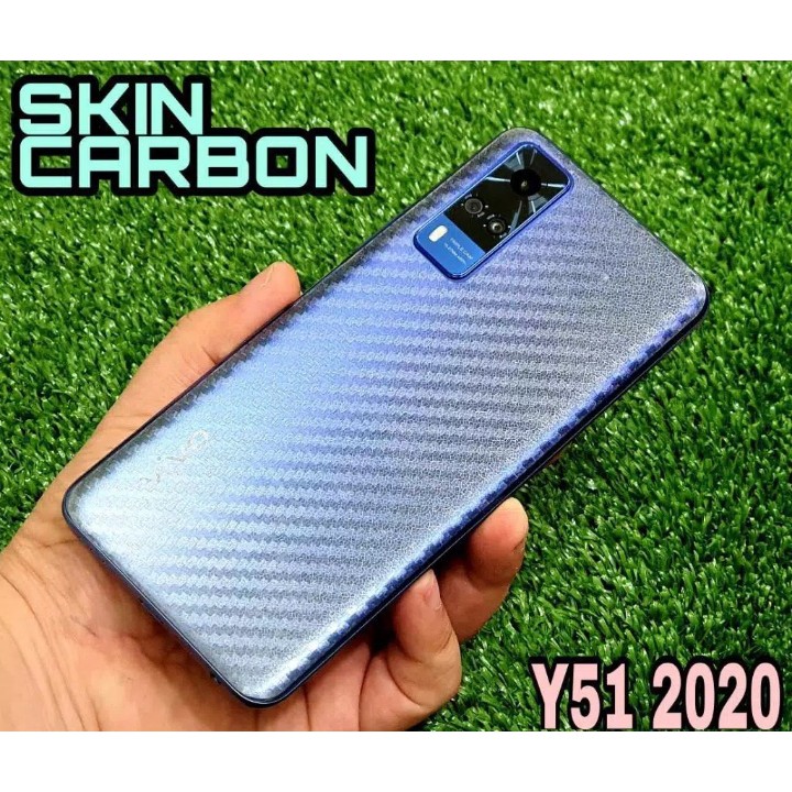 SKIN KARBON VIVO Y51 2020 Antigores Belakang Anti Jamur Handphone Skin Karbon