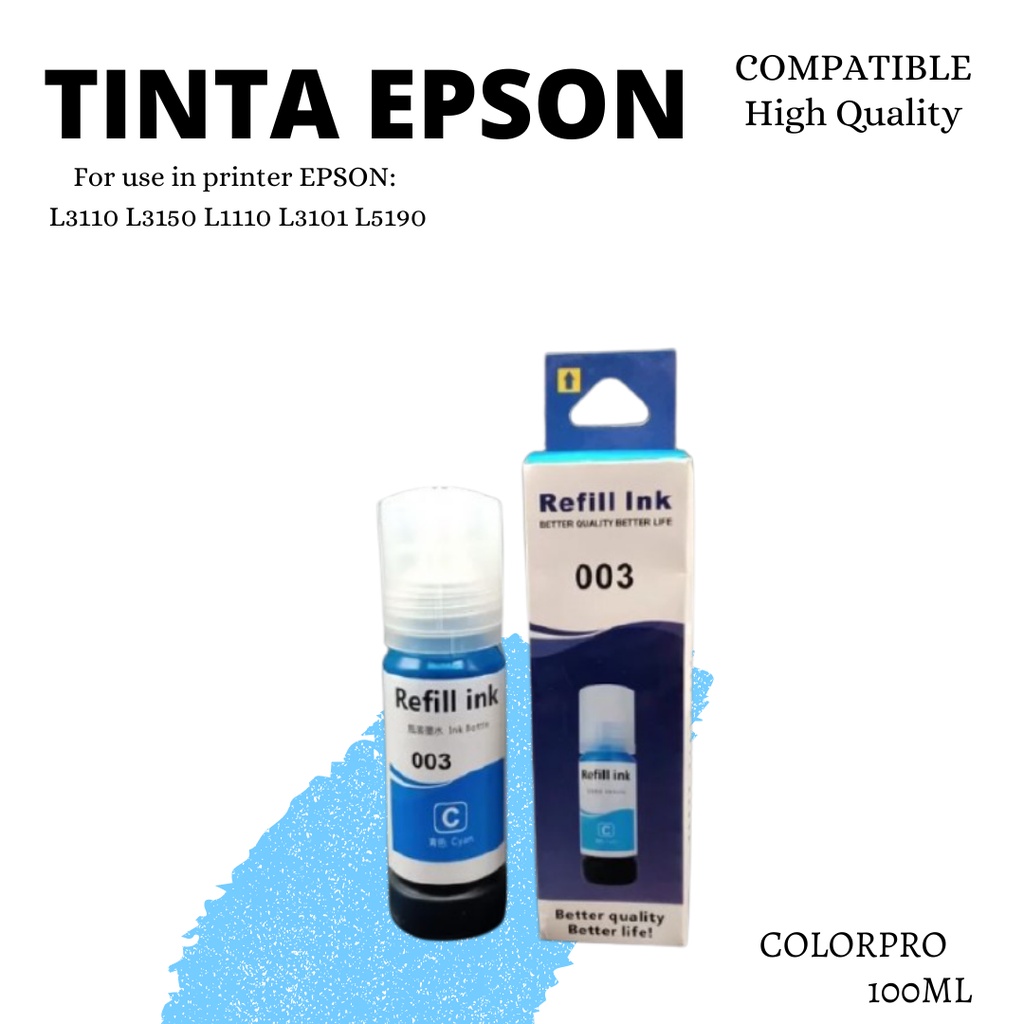 Tinta epson 003 L3110 L3150 L1110 L3101 L5190 1 paket 4 warna