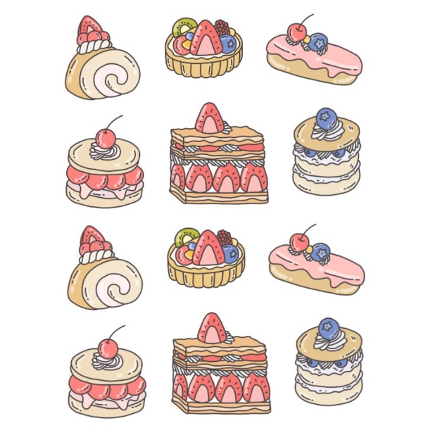 

sticker lucu / sticker murah bentuk cake