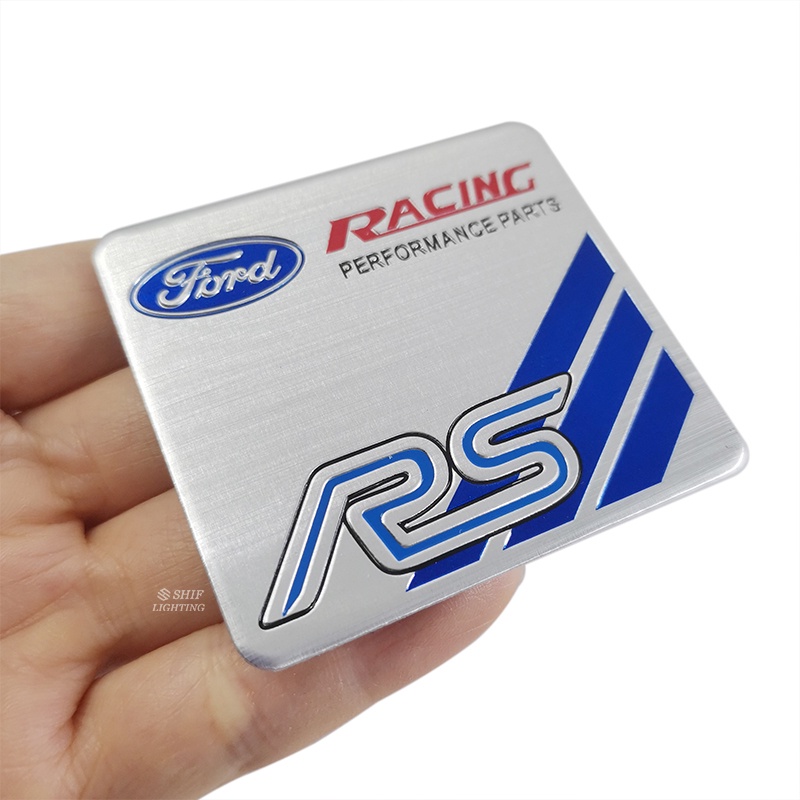 1pc Stiker Emblem Logo FORD RS ST Racing Bahan Aluminum Untuk Dekorasi Mobil