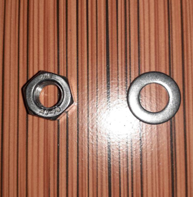 (isi 10pcs) Mur Atau Nut M8 Stainless Steel Ss304
