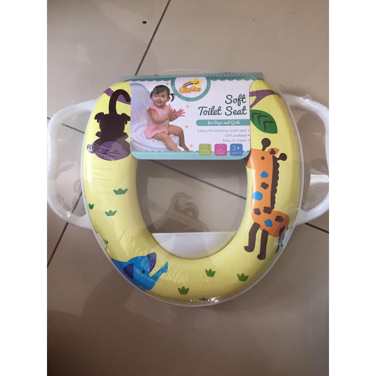 FL059 BABY FLOW SOFT POTTY TOILET SEAT RING CLOSET WITH HANDLE Alas Dudukan Portable Training Anak