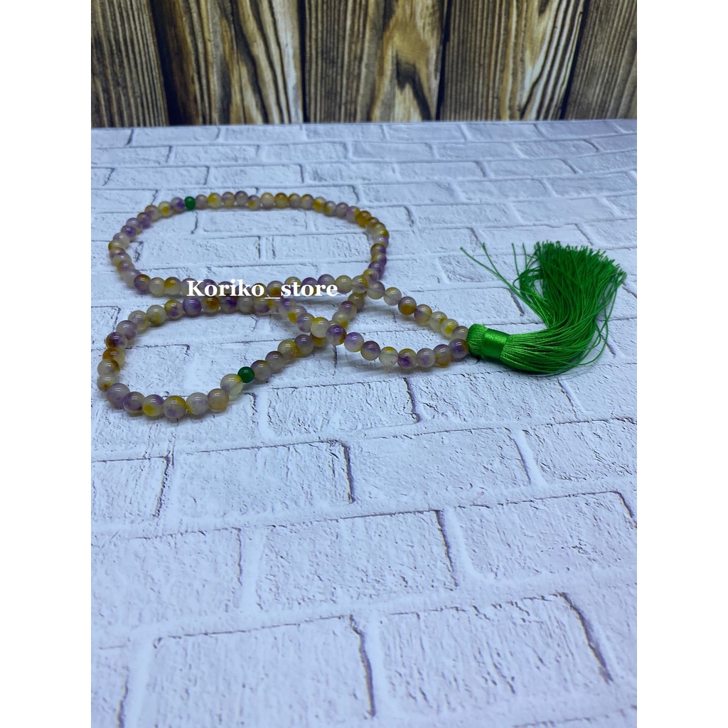 [ TERLARIS ] Tasbih 99 Butir Batu Giok Asli Import Burma Hijau 8mm - Kalung Tasbih Bayar Di Tempat