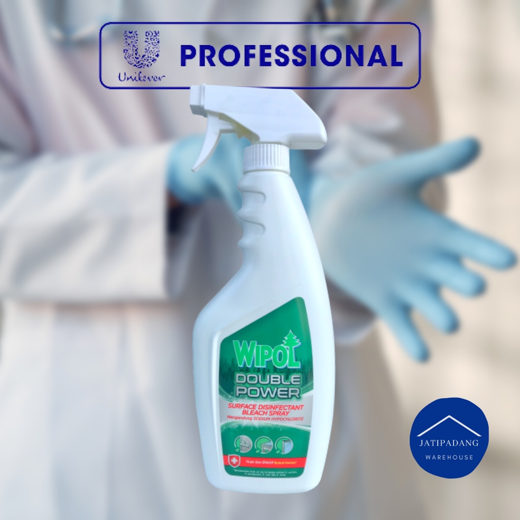 Wipol Spray Disinfektan Double Power Surface Spray 500 ml (1Botol)
