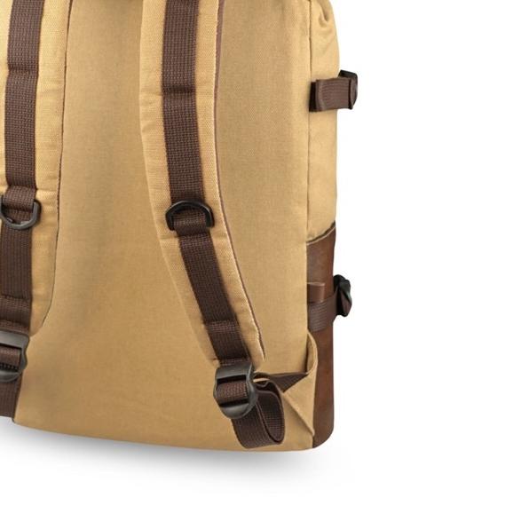 Gh.Bag Ransel Sekolah Ransel Wanita New Style Backpack Kanvas Lembut Kombinasi Kulit Sintetis
