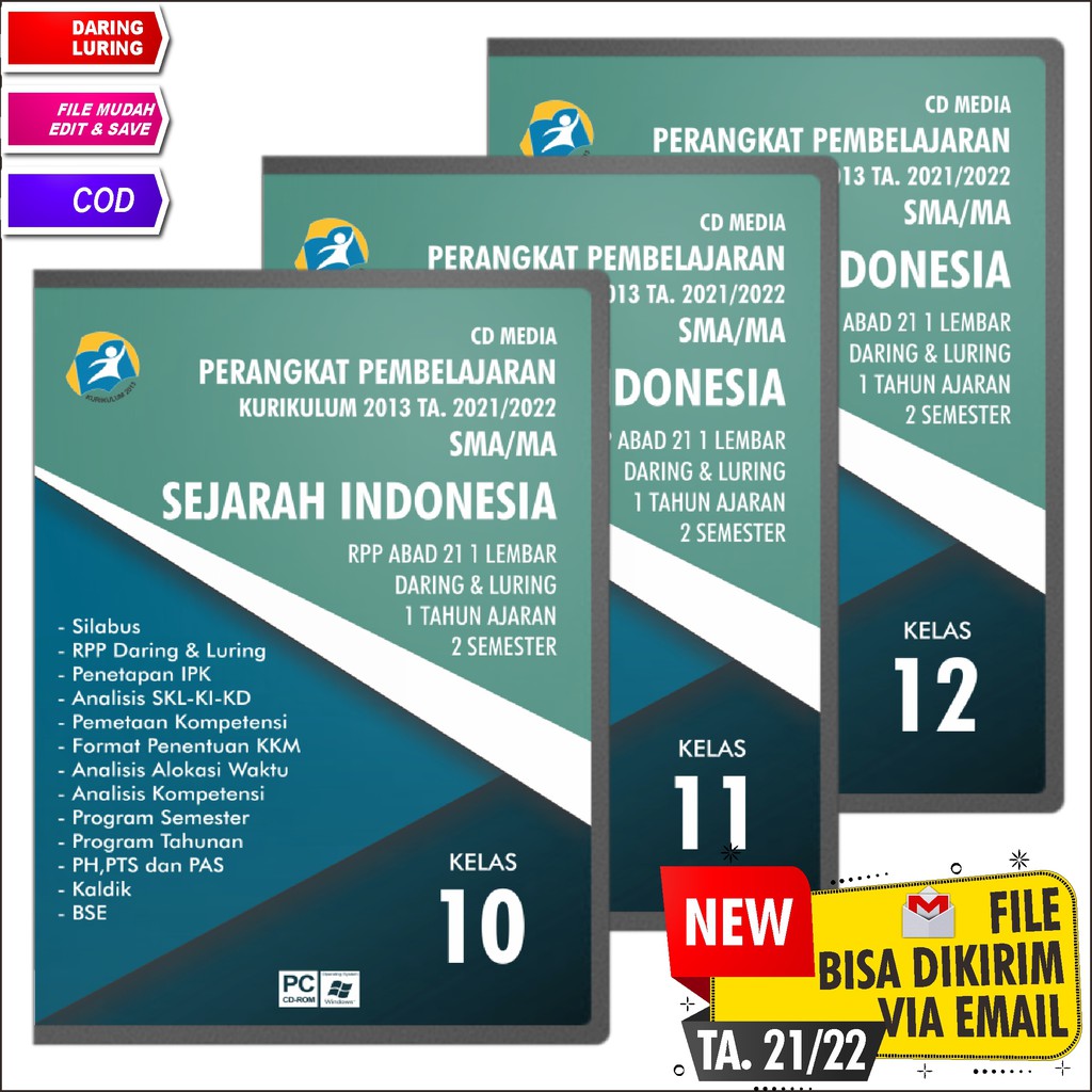 CD RPP SMA / MA SEJARAH INDONESIA TA. 22/23 DARING DAN LURING K13 REVISI TERBARU