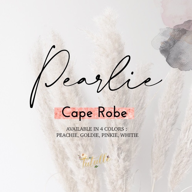 𝙏𝙪𝙩𝙪𝙡𝙡𝙚 Pearlie Cape Robe Peach