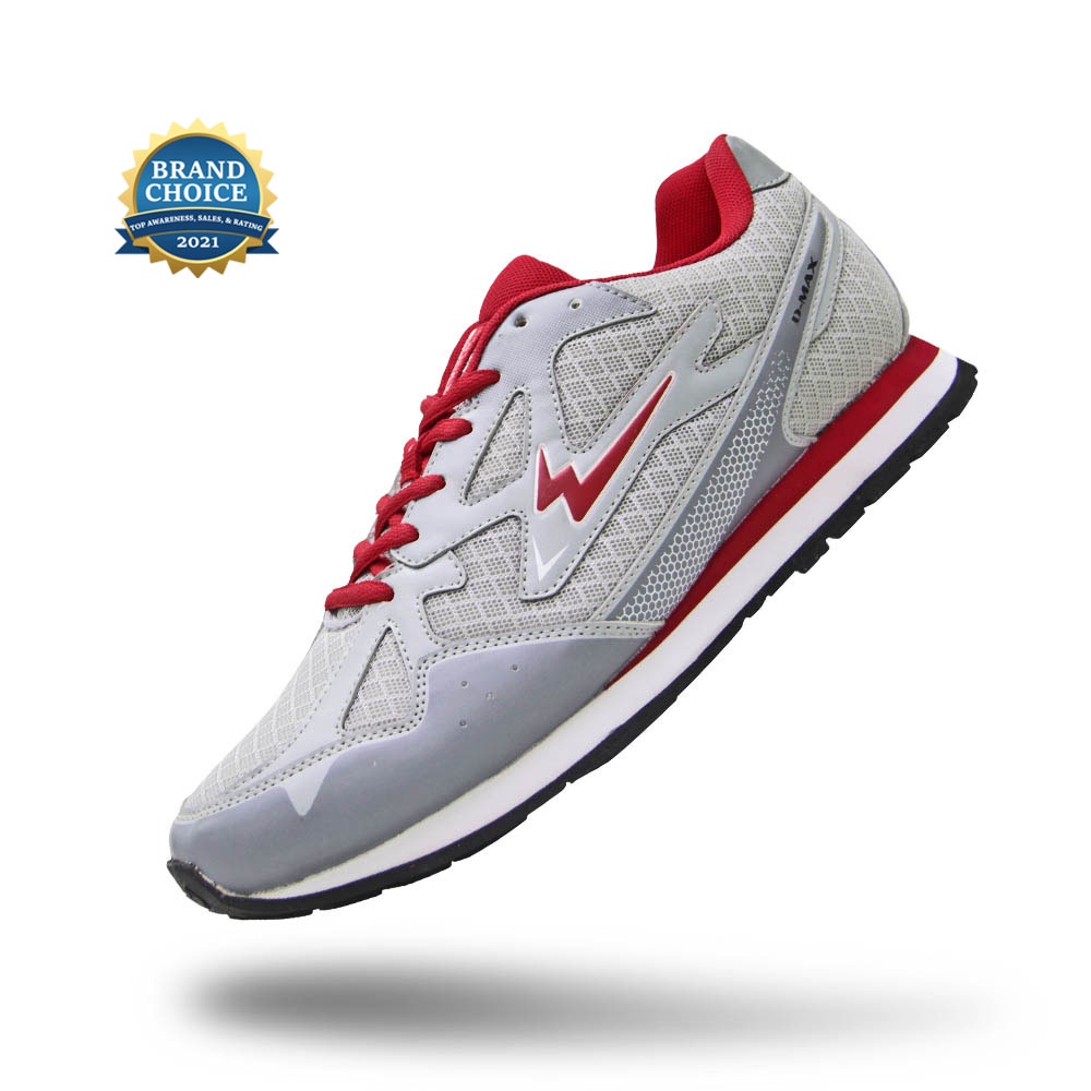 Sepatu Eagle Aero Abu Muda Merah– Running Shoes