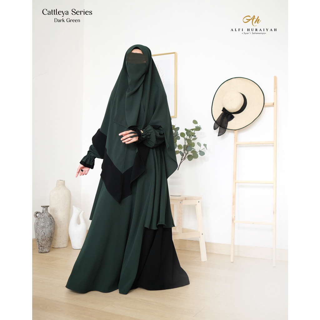 HAYFA Set Gamis Khimar FK by ALFI HURAIYAH klambieakhwat BISA COD by REQUEST