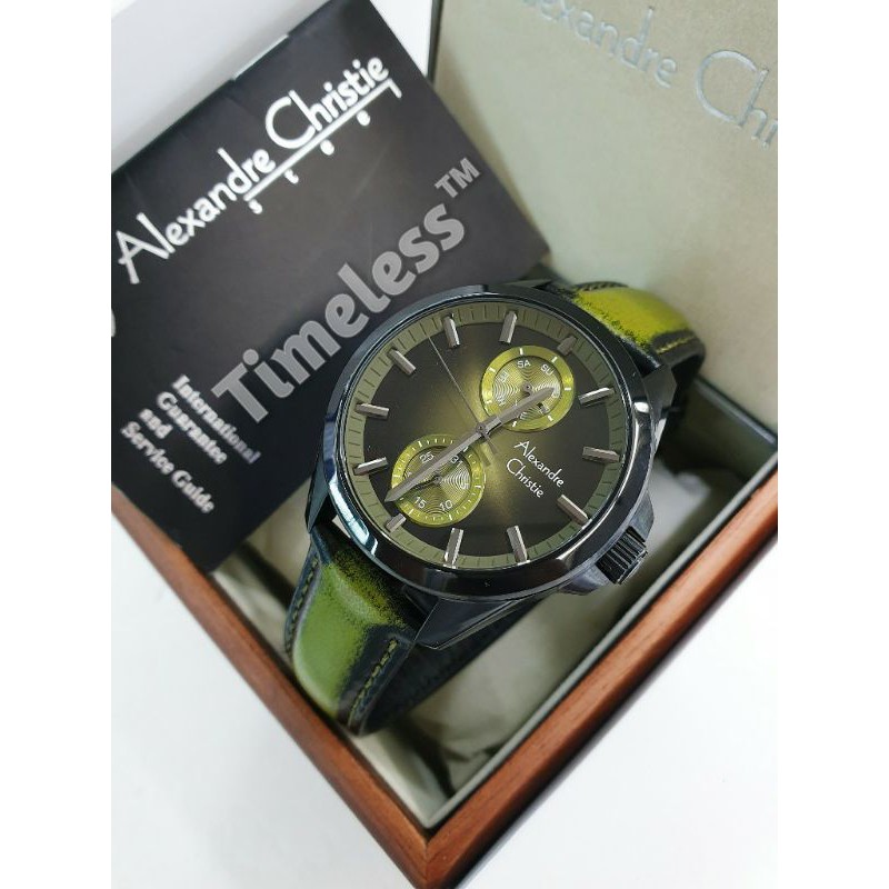 Jam tangan pria alexandre christie ac 6573 MF Green