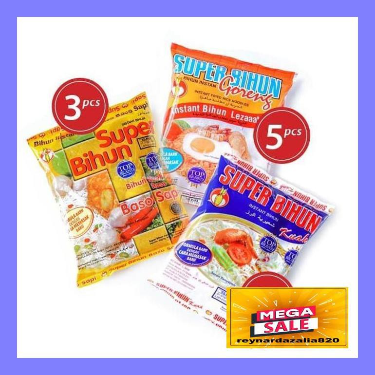 

Ry5Gils Paket J - Super Bihun Cap Atoom Bulan Kuah (8) + Goreng (5) + Baso (3) Flseyr