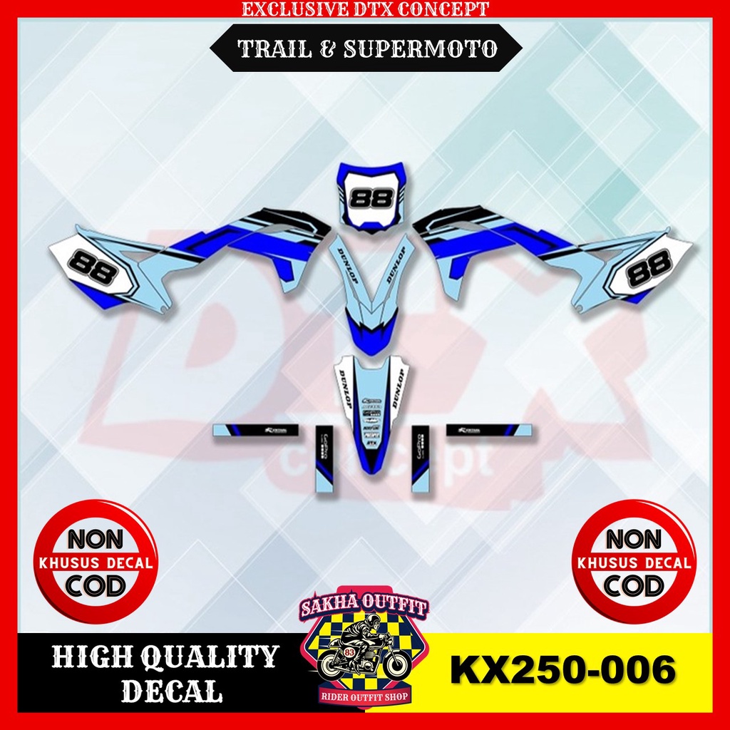 decal kx 250 decal kx 250 450 decal kx 250 full decal trail decal motocross decal Supermoto stiker m