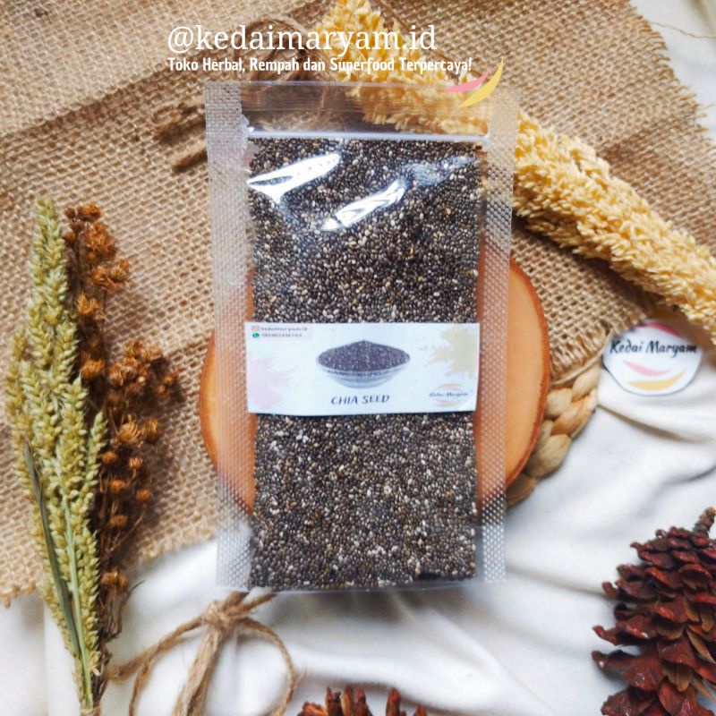 

Chia Seed Asli Organik Chiaseed 50 Gr 50 Gram Tulang Jantung Radang Darah Tinggi Gula Darah