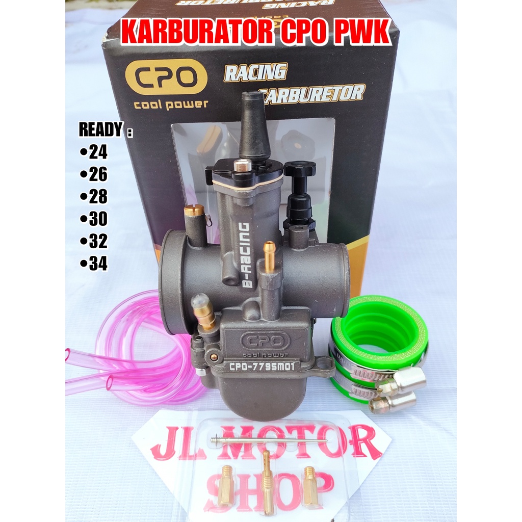 KARBU KARBURATOR CPO PE PWK 24 26 28 30 32 34 B S RACING FREE PILOT JET MAINJET KARET INTAKE