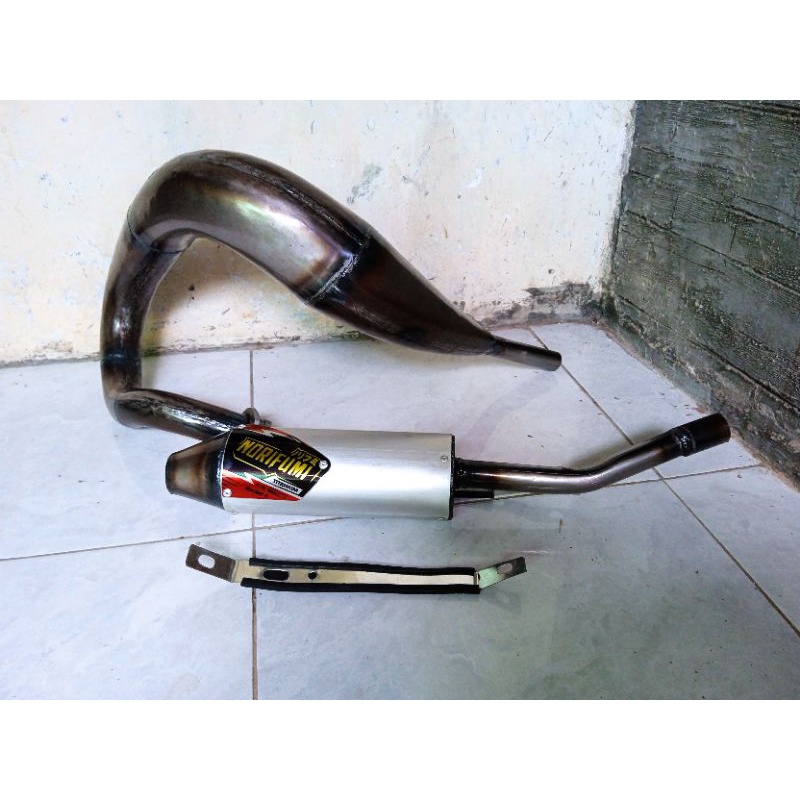 Knalpot Ninja Satria Rx King Fiz r Trail Udang 2tak Pnp Rangka Ktm Klx Gtx