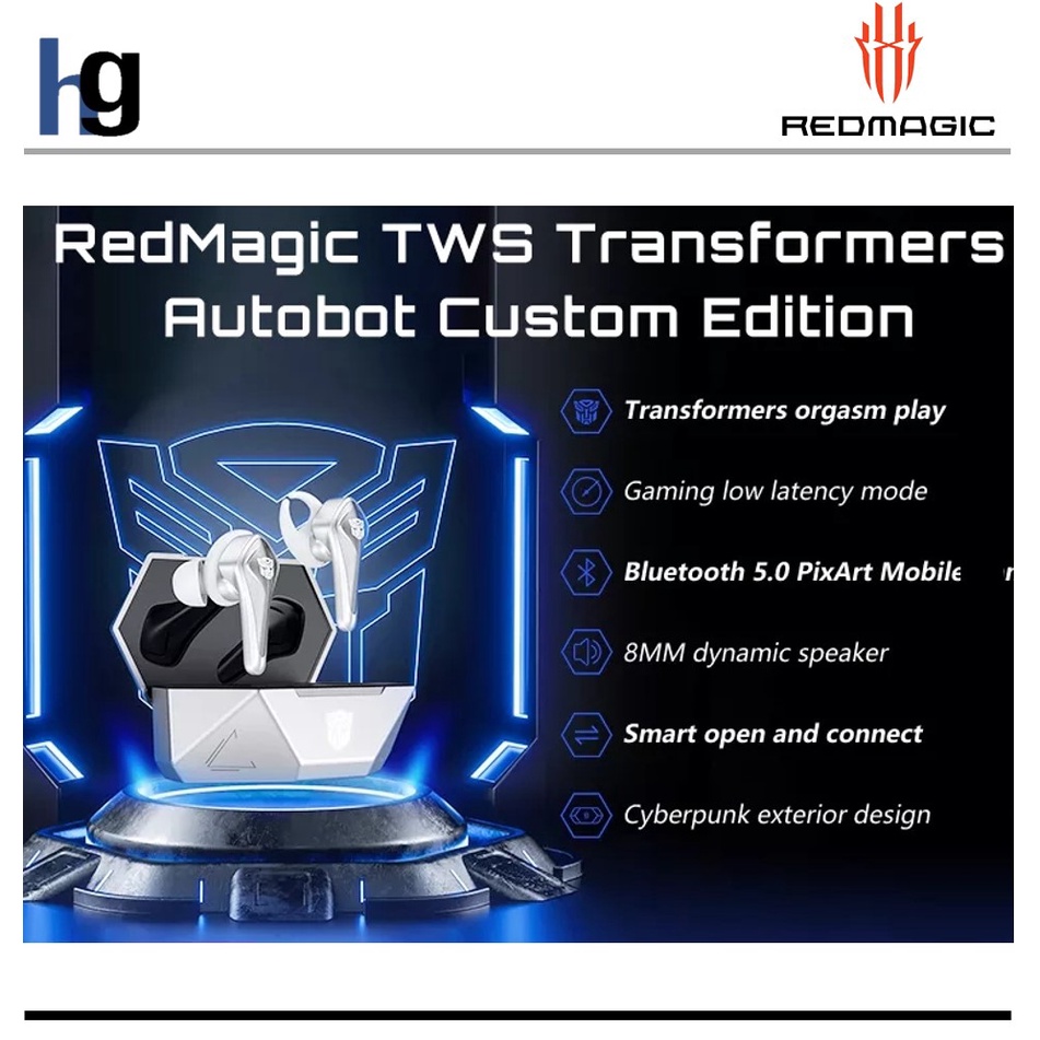 RedMagic Cyberpods Transformers Autobot Edition TWS Gaming Earphone Nubia Red Magic