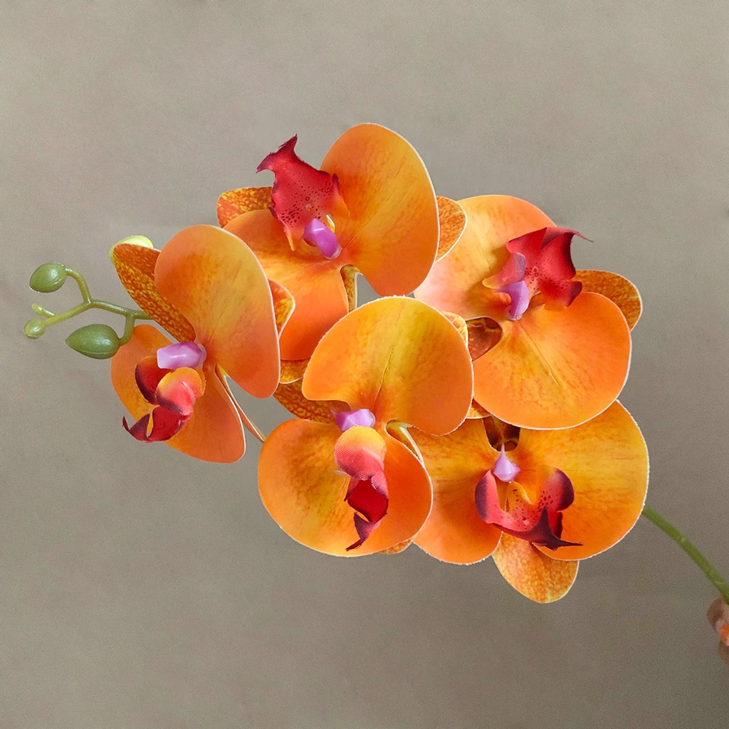 Artificial Flower Baby Orchids 5 Head Bunga Anggrek Latex Palsu Buatan Dekorasi Hias