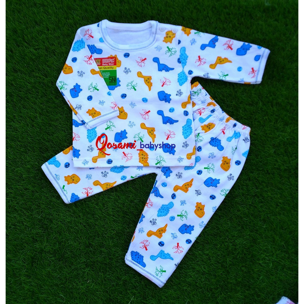 BABYFUN COWOK Setelan Panjang Bayi Nweborn Motif Print SNI