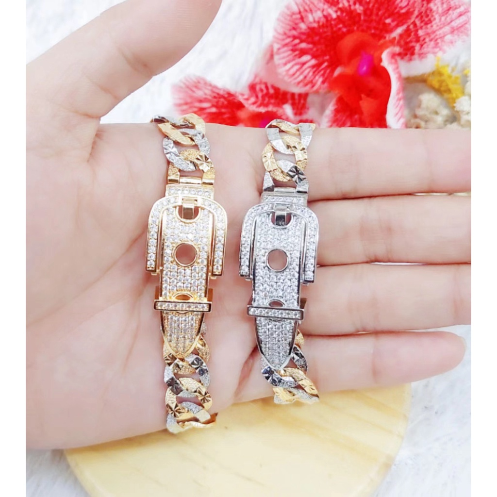 Gelang Xuping Permata Rantai Kombinasi Lapis Emas 18k F53,54