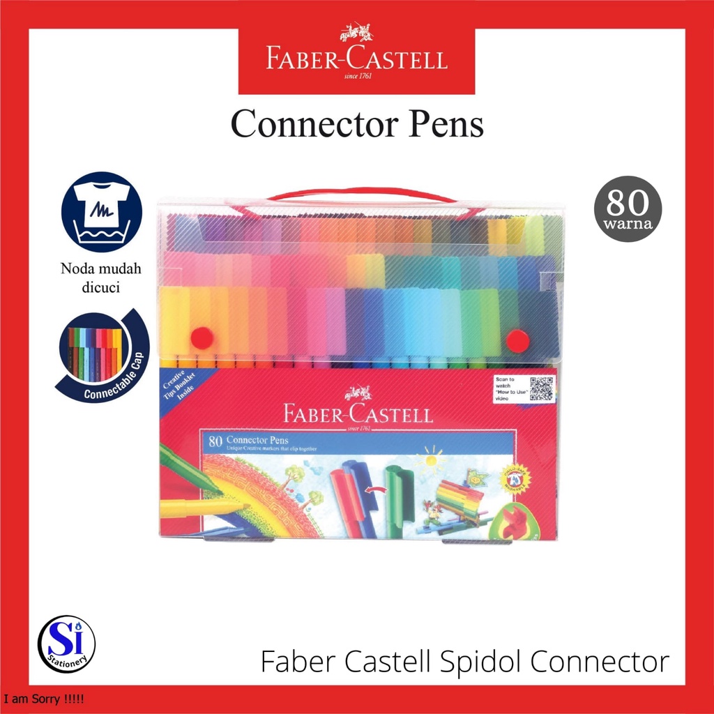 

Connector Pens Faber Castell 80 Warna/Spidol Connector