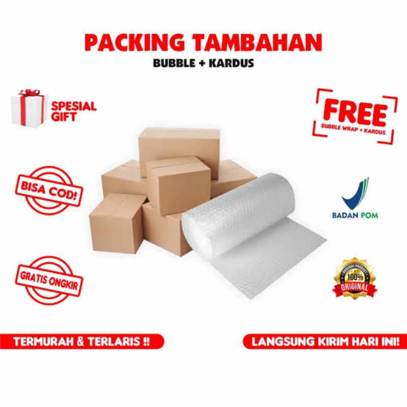 

EXTRA packaging BUBBLE WRAP + DUS + SOLASI FRAGRANCE