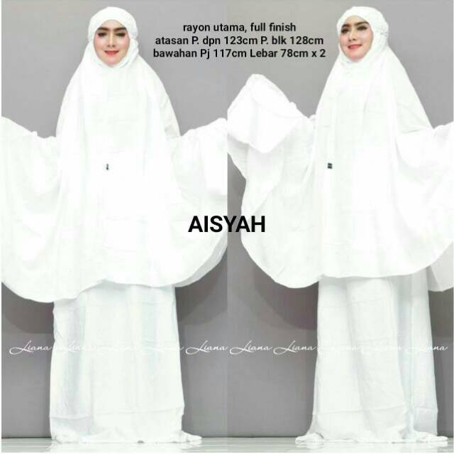 Ecer Grosir Mukena Bali Putih Polos Aisyah Rempel Jumbo