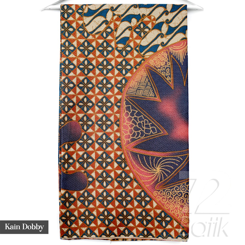 KAIN BATIK PREMIUM Dobby Motif Parang Sekar Warna Coklat Orange Biru 723232 Cap 72 Jarik Jarit Samping Kebat Panjang Batik Dobby Modern Premium Bahan Seragam Batik Pernikahan Kantor Keluarga Murah Kamen Jadi Batik Bali Lembaran