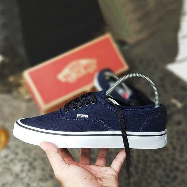 SEPATU VANS PORT ROYAL BLUE NAVY BIRU DONGKER SNEAKERS KADO HADIA MURAH CEWEK COWOK KERJA KULIAH