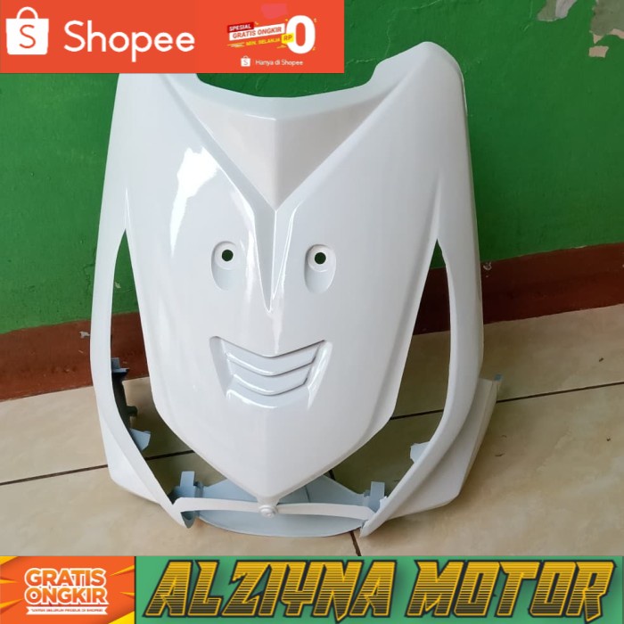 tameng depan Beat karbu putih