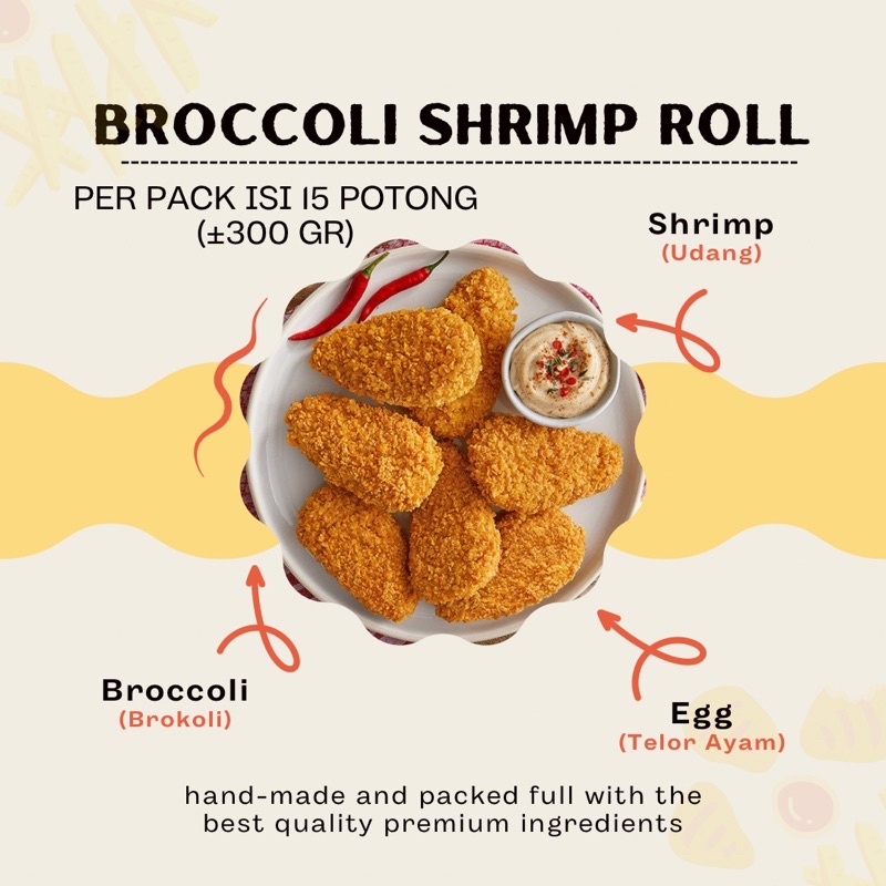 

BROCCOLI SHRIMP ROLL