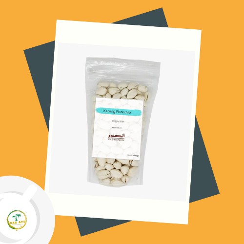 

Pistachios Roasted Elshanum 400gr / Kacang Pistachio Asin / Kacang Fustuk / Kacang Arab