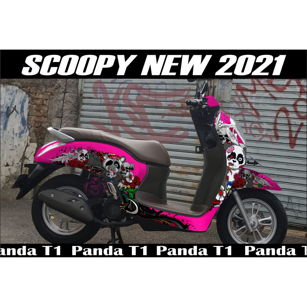 Decal Sticker Stiker  Scoopy New 2021 Fullbody Motif Panda
