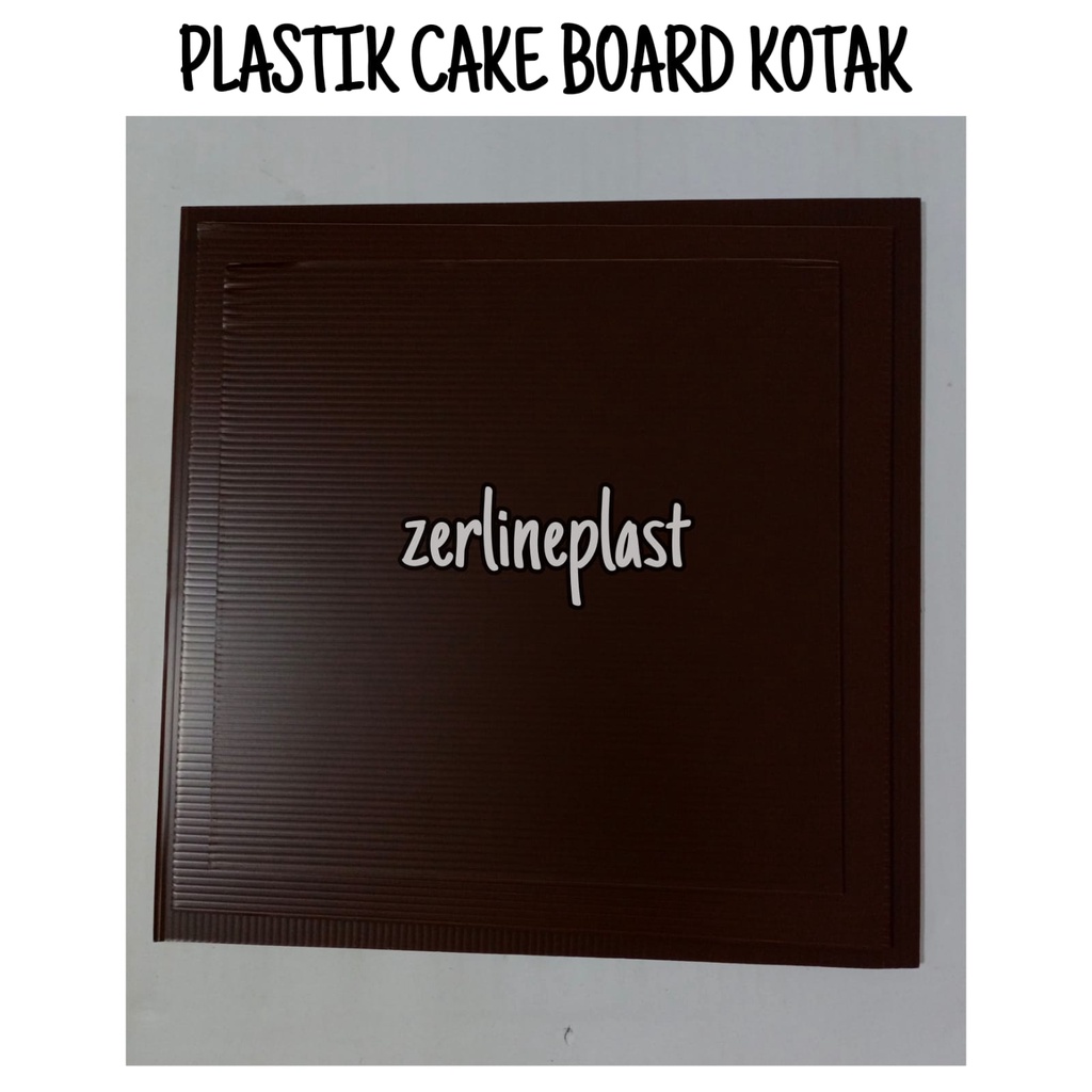 Cake Board KOTAK COKLAT / Alas Kue Tart Plastik / Tatakan Kue