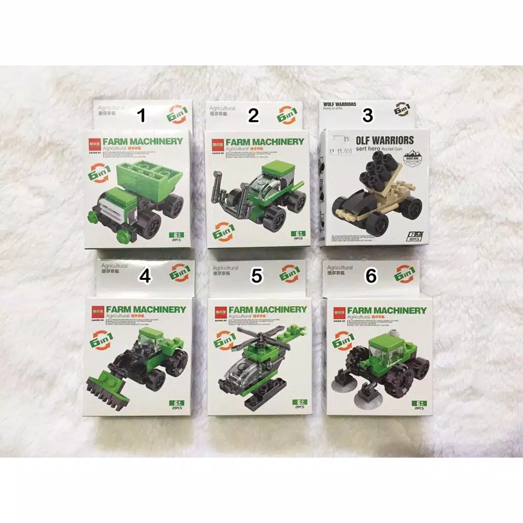 Jual Mainan lego Farm Machine, Balok susun bentuk alat pertanian