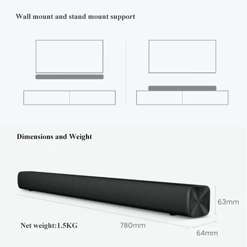 Xiaomi Redmi TV Soundbar 30W Wireless Speaker Bluetooth SPDIF AUX HiFi - Portable Speaker Sound Bar 30W 8 Speakers