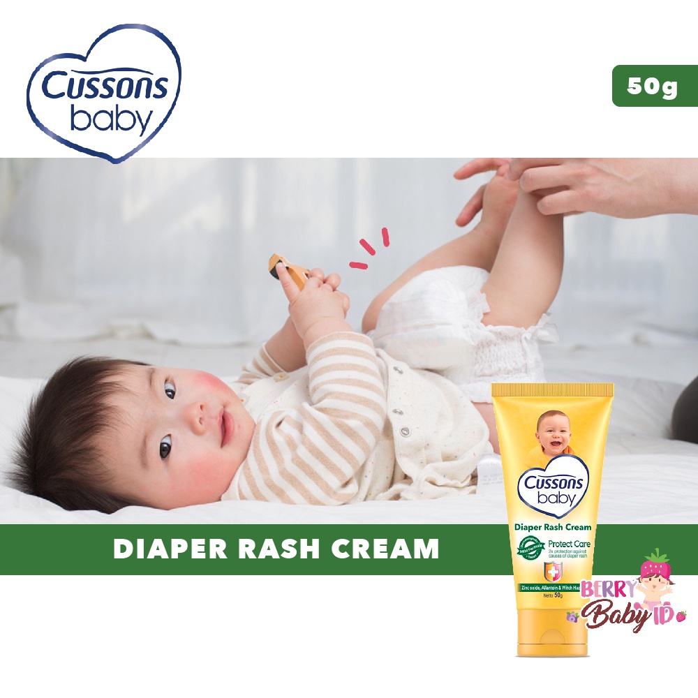 Cussons Baby Protect Care Diaper Rash Cream Bayi Ruam Popok 50 Gram Berry Mart