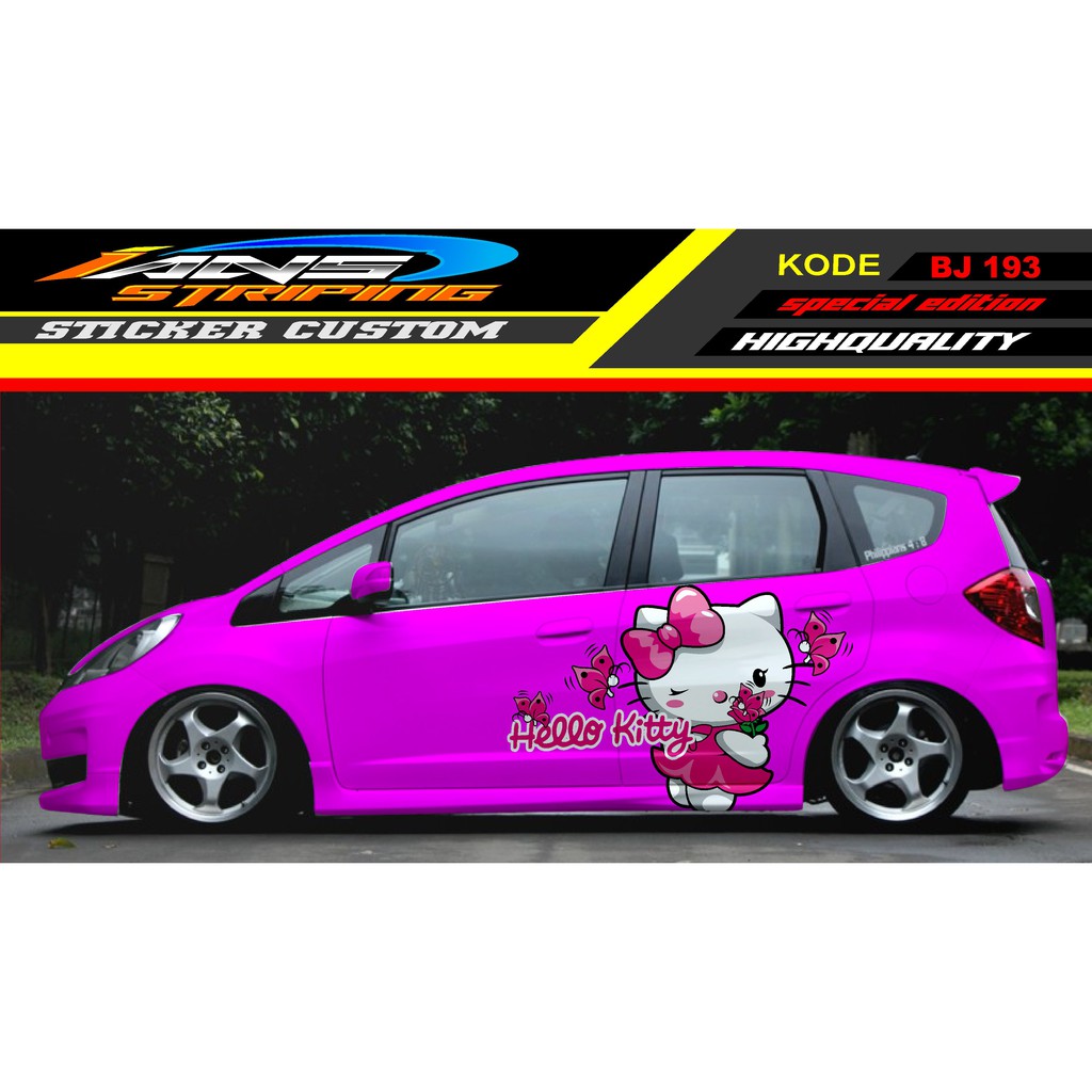 STICKER HONDA JAZZ / STICKER DECAL MOBIL JAZZ / DECAL STICKER MOBIL HONDA JAZZ , BRIO / STICKERMOBIL