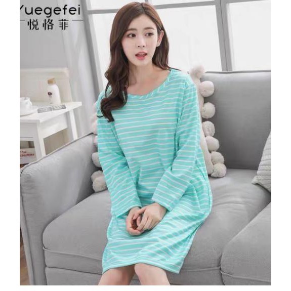 2021 Daster Wanita Import / Baju Tidur Daster Lengan Panjang