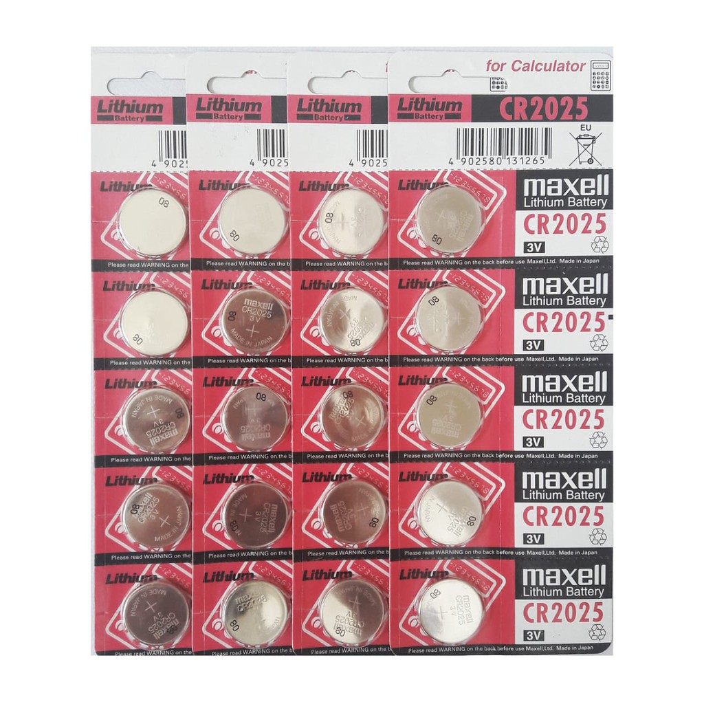 KARUNIA JAM - BATERAI MAXELL CR2025 ORIGINAL - BATERAI KALKULATOR BATERAI CALCULATOR LITHIUM BATTERY