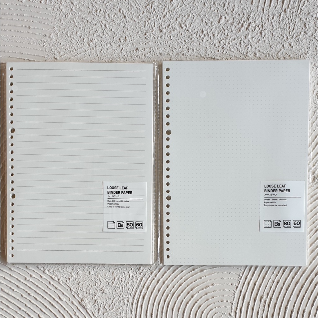 Loose Leaf Binder Paper B5 Ruled Dotted - Kertas Loose Leaf Panmomo 80 gsm Isi 60 lembar