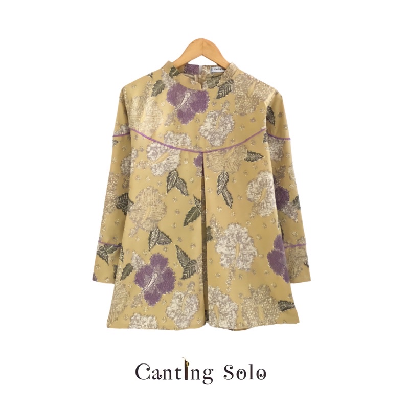 Batik Srikandi Blouse Murah Kerja Kantor Wanita Hijab Printing Premium Bunga